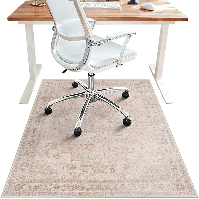 48"x60" Office Chair Mat for Hardwood Tile Floor, Under Desk Carpet Protector by BESBLEE