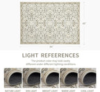 6×9 Washable Large Area Rugs for Living Room, Floral Soft Rug Non Slip Stain - Image 2