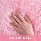 Fluffy Pink Area Rug for Bedroom Living Room Soft 8x10 Fuzzy Washable Rugs - Image 7