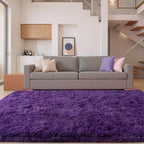 Purple Rugs for Bedroom, 4x6 Fluffy Shaggy Rugs for Living Room, Modern Fuzzy - Image 8