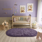LOCHAS Bedroom Rug 2.6' x 5.3', Soft Oval Throw Rugs Carpet - Image 5