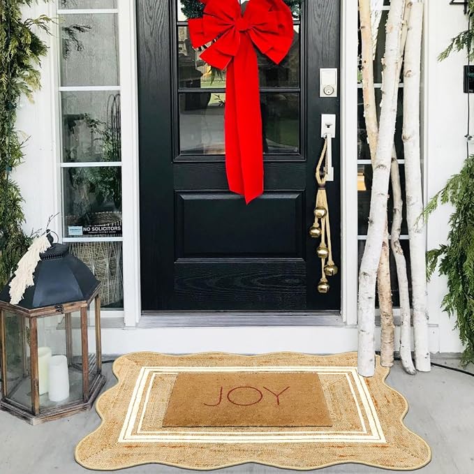 Front Door Rug - 2x3 Jute-Look Washable Doormat Indoor Outdoor Entrance - Image 7