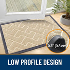 OLANLY Front Door Mat Indoor Outdoor Entrance, Waterproof All-Season, - Image 4
