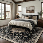 RELEANY Area Rugs 6'x8' Washable Non-Slip, Floral Vintage Distress Medallion - Image 3