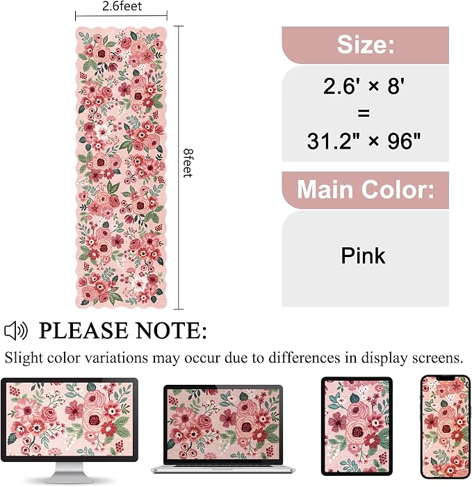 DUKINO 2.6x8 Runner Rug for Hallway, Washable Kitchen Rug - Image 2