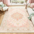 CAPALOCA Machine Washable Rugs Nursery Rug 5x7 Cute Girl Non Slip Low Pile - Image 2