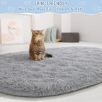LOCHAS Bedroom Rug 3.3' x 6.2', Soft Oval Throw Rugs Carpet - Image 4