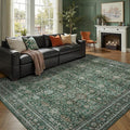 DCX Green 6x9 Rug, Kid & Pet Friendly by DCXWashableRug