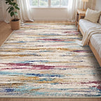 tchdio 5x7 Area Rugs for Living Room, Colorful Modern Abstract Area Rug by Tchdio