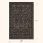 6x9 Dining Room Rugs for Under Table, Washable Carpet Living Room, Dark Brown - Image 2