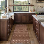 SERISSA 2x4 Rugs for Entryway, Washable Non-Slip Coffee Brown Small Runner Rug - Image 2