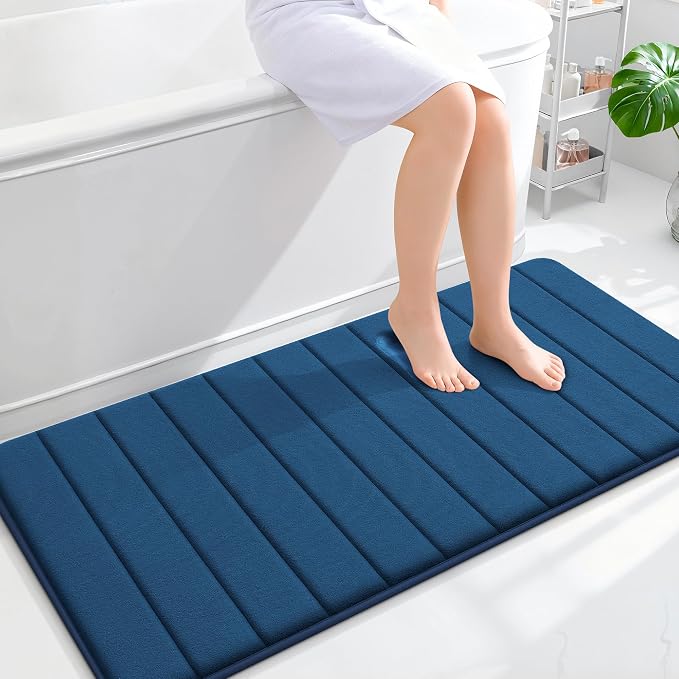 OLANLY Memory Foam Long Bathroom Rugs Runner 47x24, Super Soft Absorbent Bath by OLANLY