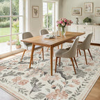 9x12 Area Rugs Washable Rug: Large Boho Living Room Rug Soft Non-Slip Low Pile - Image 4