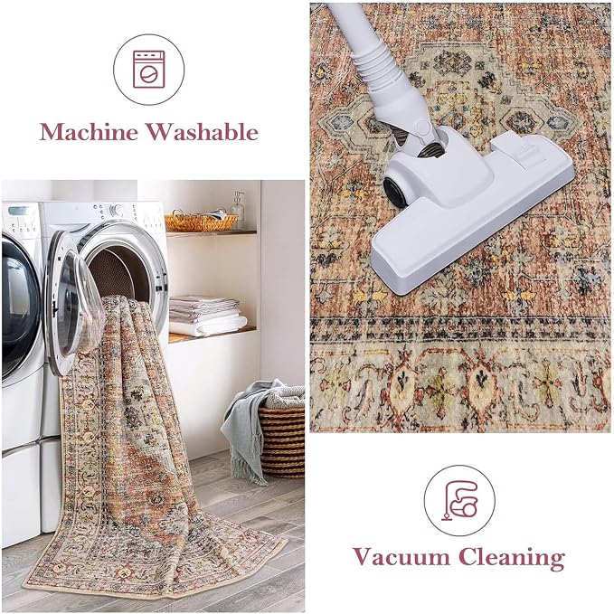 Lahome Oriental Washable Kitchen Runner Rug Non Slip, 2x8 Bathroom Runners - Image 5