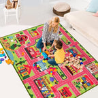 Kids Carpet Playmat Rug 59"x39.4", Car Rug - Image 6