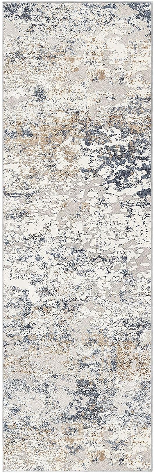 DMOYEST Washable Runner Rug for Hallway: 2.6x8 Neutral Modern Abstract Low Pile - Image 9