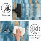 WISH TREE Blue Rugs for Bedroom, 4x6 Fluffy Fuzzy Modern Indoor Floor Rugs for - Image 7