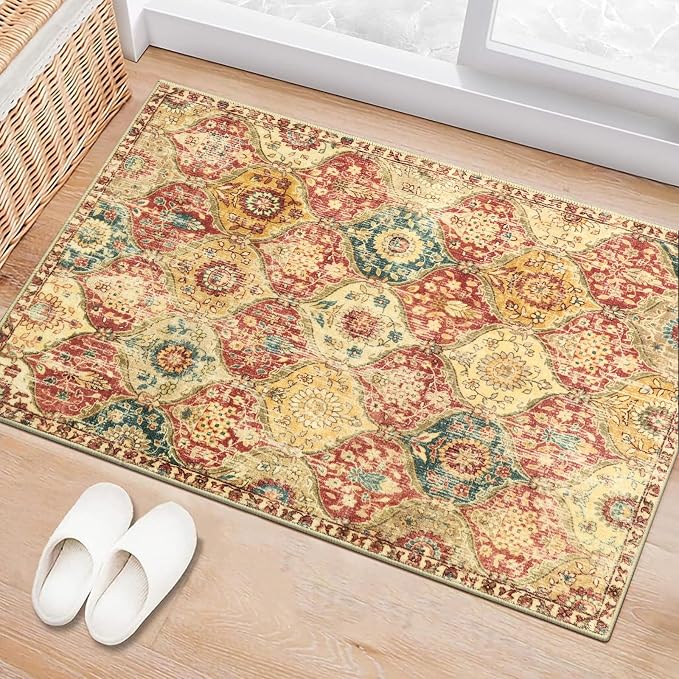 Lahome Moroccan Trellis Washable Rug, 2x3 Bathroom Rugs by Lahome