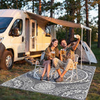 Pauwer Waterproof Outdoor Rug 6x9, Reversible Plastic Straw Patio Camping Rug - Image 7