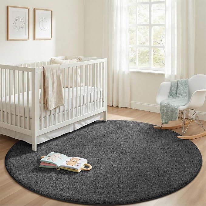 Sour Lemon 4ft Round Rugs for Bedroom, Circle Area Rugs for Living Room - Image 6