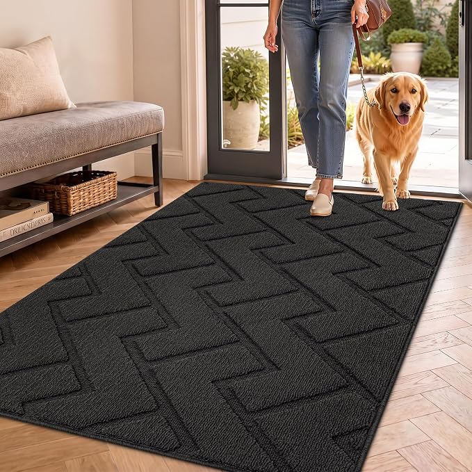 hicorfe Front Door Mat Outside Entrance, Stain and Fade Resistant, Non Slip by Hicorfe
