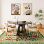 3x5 Area Rugs for Living Room Vacuum-Friendly Machine Washable Area Rug Flower - Image 8