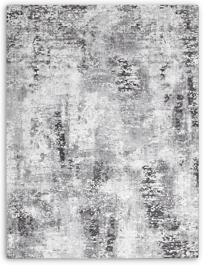 2x8 Grey Rug Runners for Hallways Kitchen Runner Rug Non Slip Washable Black - Image 9