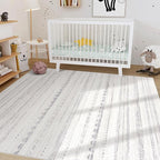 Nakagishi 10x12 Area Rug Living Room: Washable Boho Large Neutral Soft - Image 7