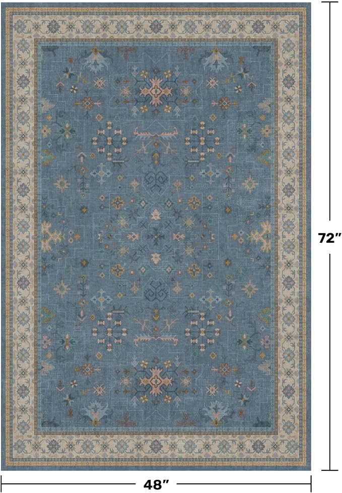 Washable 4x6 Small Rug for Living Room, Area Rug for Kitchen, Large Entryway - Image 2