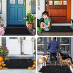 Smiry Front Door Mat Outside Entrance, Heavy Duty Sturdy Natural Rubber Doormat - Image 7