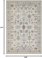 Rugxara 9x12 Rugs for Living Room & Bedroom, Floral Washable Rug, Boho Area Rug - Image 2