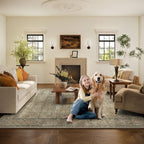 Washable Area Rugs for Living Room: 5x7 Bedroom Rug Boho Vintage Rugs Stain - Image 8