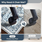 30"x48" Office Chair Mat for Hardwood Tile Floor, Under Desk Carpet Protector - Image 4