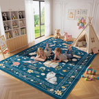 Unirea 5x7 Dark Blue Cat Area Rug - Image 6