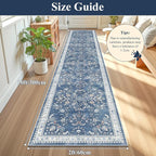 Yamaziot Washable Runner Rug 2x10 – Floral Non Slip Boho Hallway Runner Rug - Image 2
