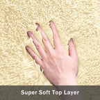 8x10 Area Rug for Living Room:Ultra Soft Fluffy Shag Cream White Rugs, Large - Image 8
