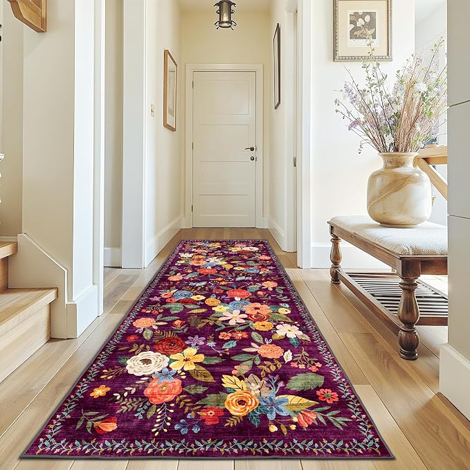 Rug for Hallways Kitchen Rug 3x7, Non Slip Washable Runner Rugs by WelcometoBabovid