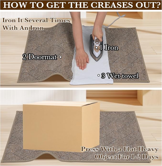 Indoor Door Mat 17"x30", Low-Profile Thin Welcome Front Door Mat Indoor Entrance - Image 8