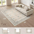 Vintage Living Room Area Rug 7x9 - Image 2