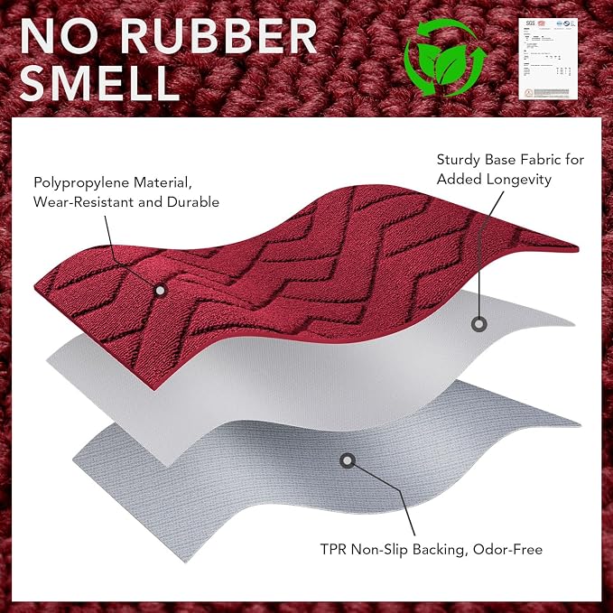 hicorfe Front Door Mat Outside Entrance, Stain and Fade Resistant, Non Slip - Image 7