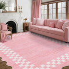 GarveeHome Scalloped Washable Rug 9x12 Area Rug by GarveeHome