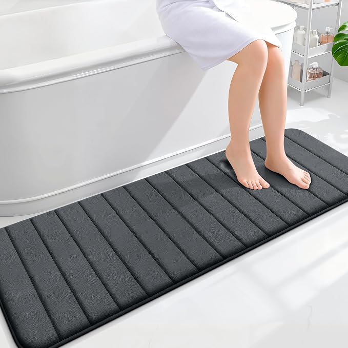 OLANLY Memory Foam Long Bathroom Rugs Runner 59x20, Super Soft Absorbent Bath by OLANLY