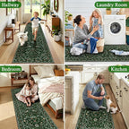 HEBE Washable Hallway Runner Rug 2'x 8' Non Slip Kitchen Rugs Runner, Low Pile - Image 6
