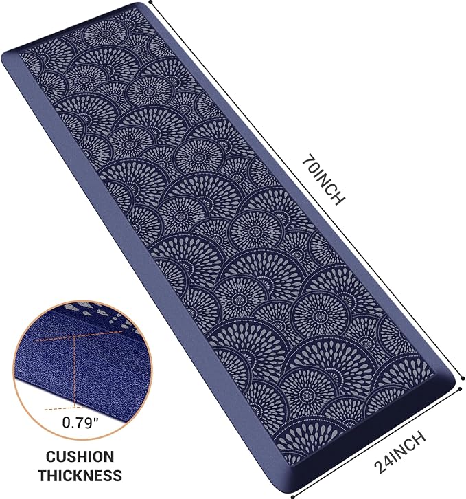 Mattitude 4/5 Inch Kitchen Mat, 20x46in Heavy Duty Ergonomic Comfort Foam - Image 2