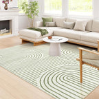 Lahome Abstract 8x10 Rugs for Living Room, Soft Green 8x10 Area Rugs for by Lahome