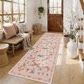 Rugxara 2x6 Floral Runner Rug, Washable Runners by Rugxara