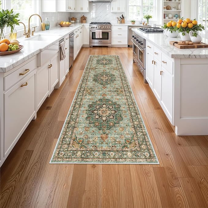 Washable Oriental Hallway Runner Rug - Image 3