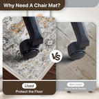 48"x60" Office Chair Mat for Hardwood Tile Floor, Under Desk Carpet Protector - Image 4