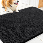 Smiry Dog Door Mat for Muddy Paws 34x21, Absorbent Dirt Trapper, Non-Slip by Smiry