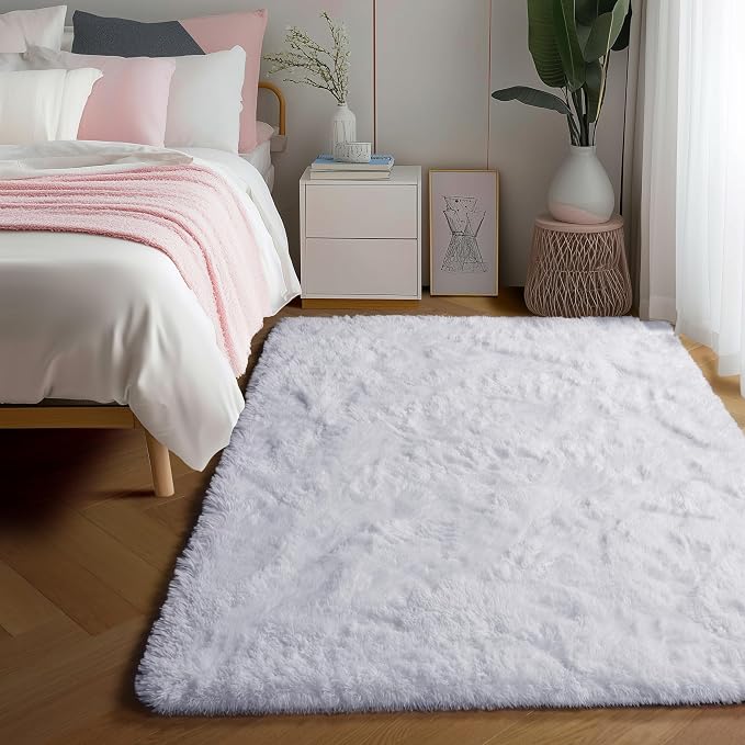 PAGISOFE Soft Comfy White Area Rugs - Image 2